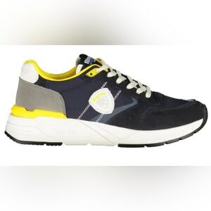 Men's Navy and Yellow Sneakers